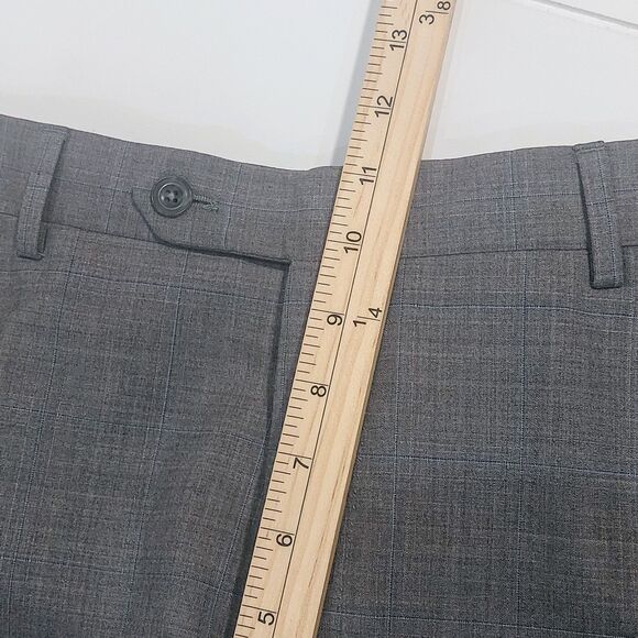 J Hilburn Men's 38x31 Reda 1865 Italian Wool Super 130's Dress Pant Gray NEW! - Picture 12 of 14